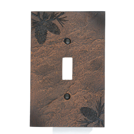 Stone Finish Pinecone Switch Covers