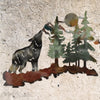 Moonlit Wolf Howl Metal Wall Art- SALE