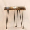 Wine Barrel Accent Table - Woodland Wreath