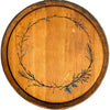 Wine Barrel Accent Table - Woodland Wreath