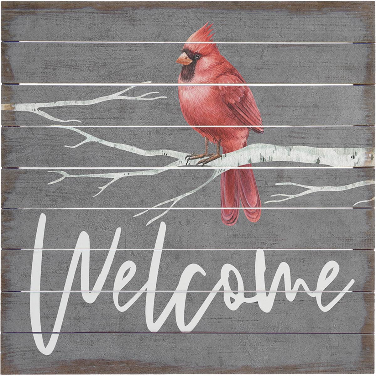 Cardinal Note Welcom Cardinal Welcome Wall Art | Black Forest Decor