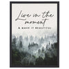 Live in the Moment Forest Watercolor Art