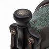 Canyon Ranch Tooled Leather Saddle Barstool - Turquoise