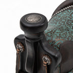 Canyon Ranch Tooled Leather Saddle Barstool - Turquoise