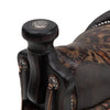 Canyon Ranch Tooled Leather Saddle Barstool - Burnt Brown