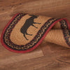 Stenciled Moose on the Loose Stair Tread