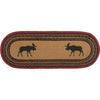 Stenciled Moose on the Loose Oval Runner - 1 x 3