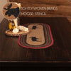 Stenciled Moose on the Loose Oval Runner - 1 x 3