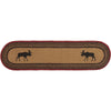 Stenciled Moose on the Loose Oval Runner - 1 x 4