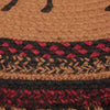 Stenciled Moose on the Loose Half-Round Rug