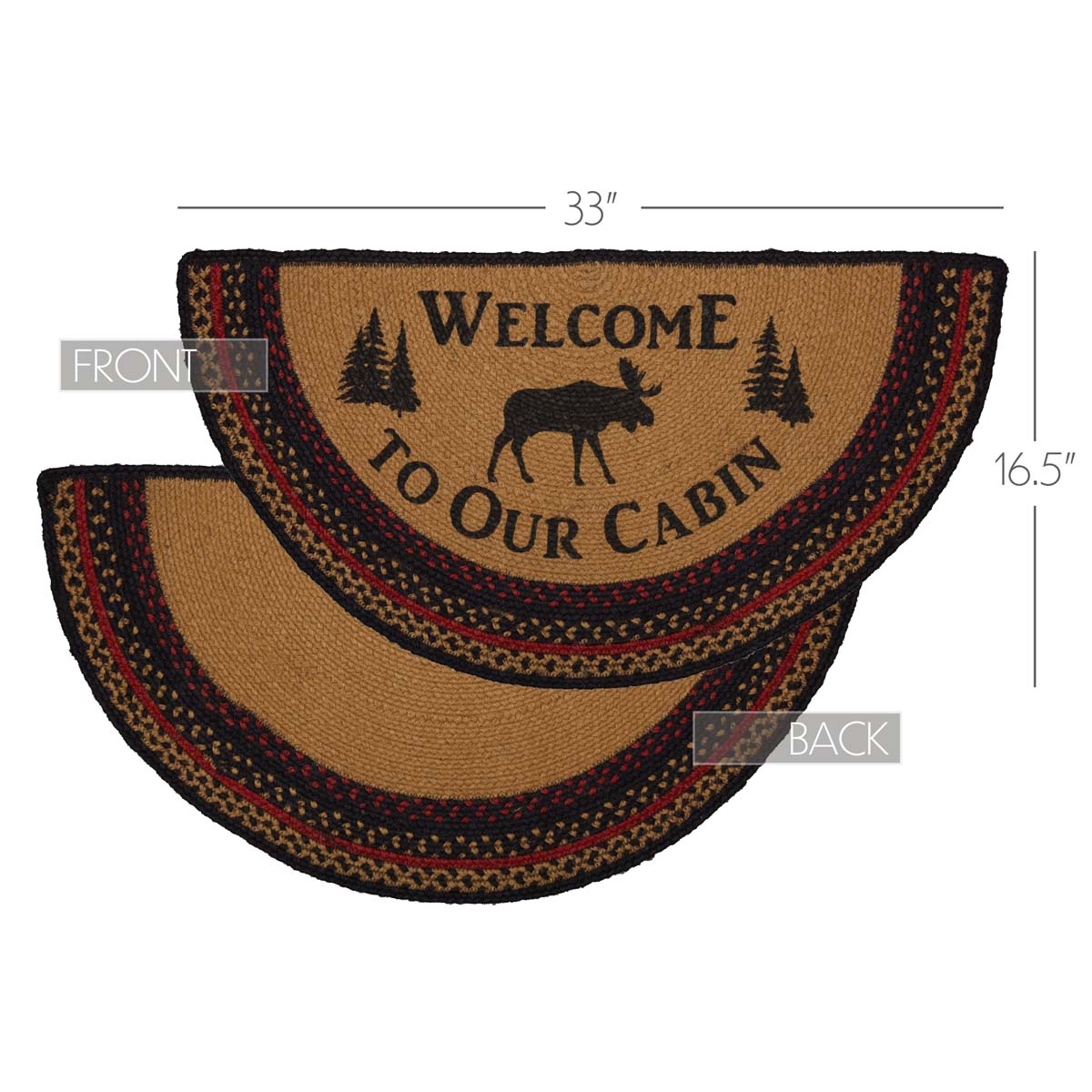 Antler Arrival Half-Round Rug