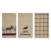 Very Merry Moose Tea Towels - Set of 3