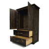 Lima Live Edge Armoire - Jacobean Stain