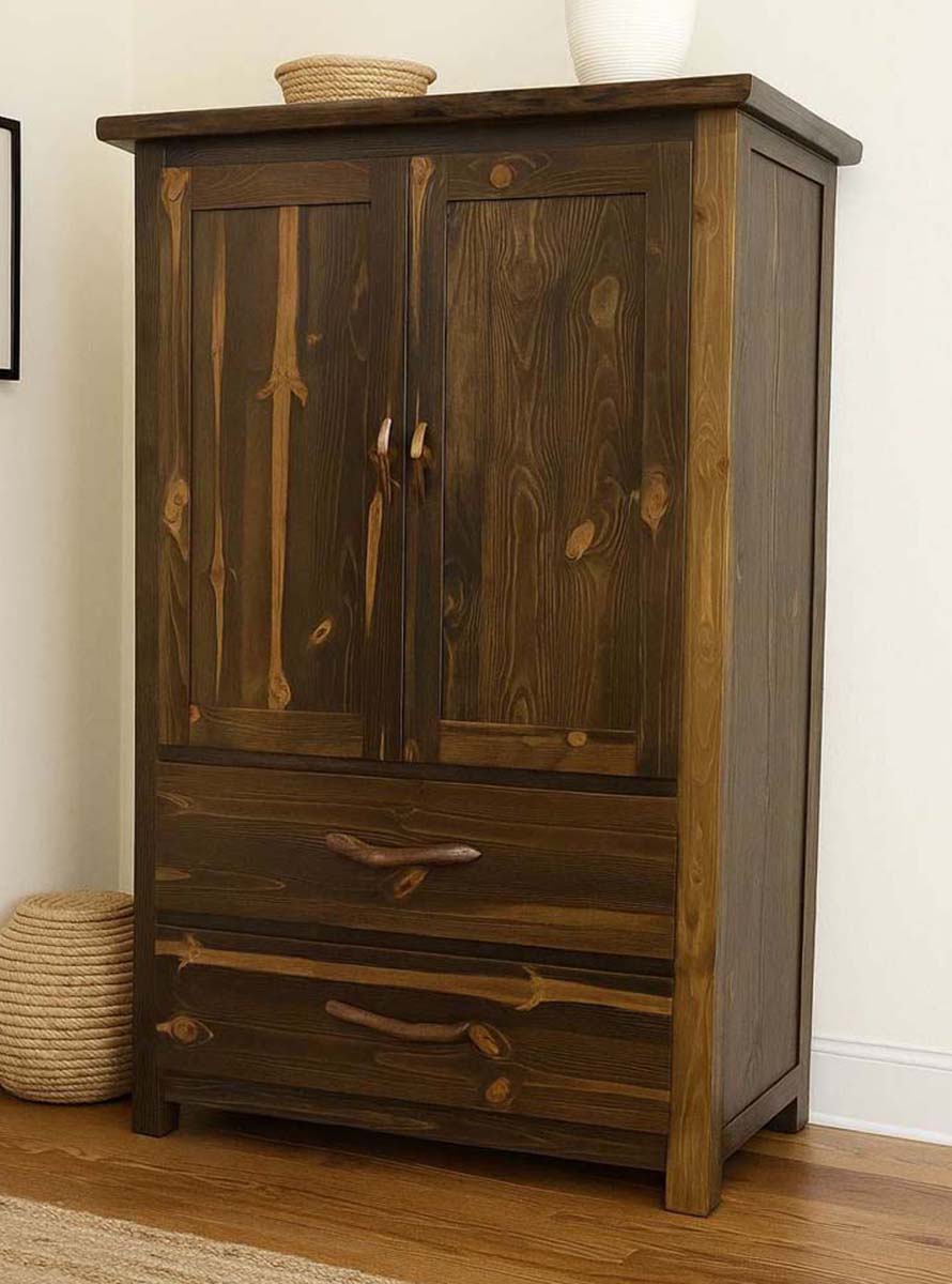 Lima Live Edge Armoire - Provincial Stain