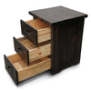 Fort Worth 3 Drawer Nightstand with Forged Iron Accents