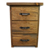 Fort Worth 3 Drawer Nightstand with Forged Iron Accents