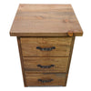 Fort Worth 3 Drawer Nightstand with Forged Iron Accents