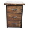 Fort Worth 3 Drawer Nightstand with Forged Iron Accents