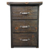 Fort Worth 3 Drawer Nightstand with Forged Iron Accents