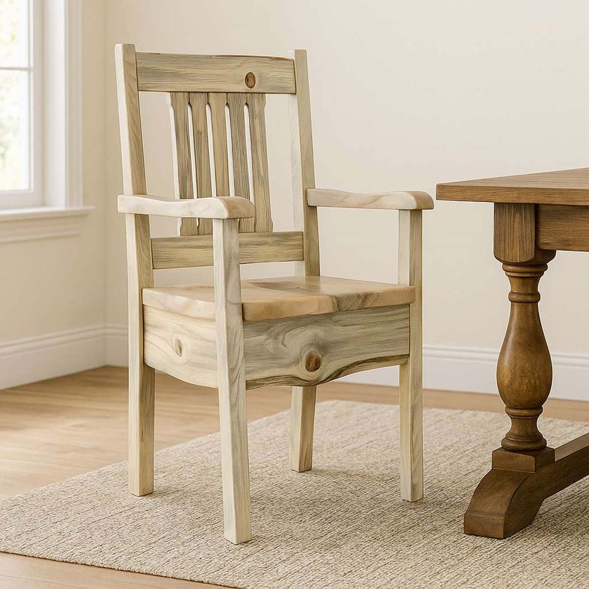 Lima Live Edge Dining Captain's Chair