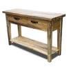Blackstone Rough Sawn 4 Foot Console Table with Shelf