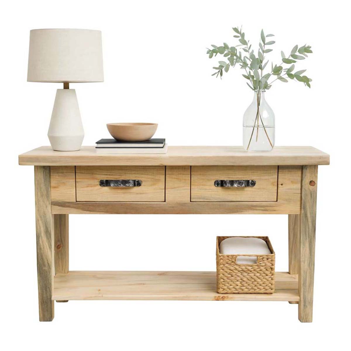 Blackstone Rough Sawn 6 Foot Console Table with Shelf