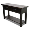 Blackstone Rough Sawn 6 Foot Console Table with Shelf
