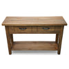 Blackstone Rough Sawn 6 Foot Console Table with Shelf