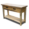 Blackstone Rough Sawn 6 Foot Console Table with Shelf