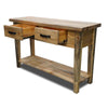 Blackstone Rough Sawn 6 Foot Console Table with Shelf