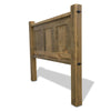 Lima Sawn Headboard with Iron & Pecan Stain