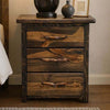 Lima Live Edge Three Drawer Nightstand