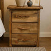 Lima Live Edge Three Drawer Nightstand