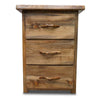 Lima Live Edge Three Drawer Nightstand