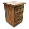 Lima Live Edge Three Drawer Nightstand