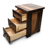 Lima Live Edge Three Drawer Nightstand
