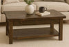 Lima Live Edge Coffee Table with Shelf