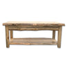 Lima Live Edge Coffee Table with Shelf