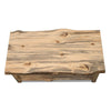 Lima Live Edge Coffee Table with Shelf