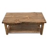 Lima Live Edge Coffee Table with Shelf