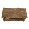 Lima Live Edge Coffee Table with Shelf