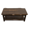 Lima Live Edge Coffee Table with Shelf