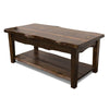 Lima Live Edge Coffee Table with Shelf