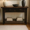 Lima Live Edge 4 Foot Console Table with Shelf