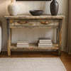 Lima Live Edge 4 Foot Console Table with Shelf