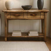 Lima Live Edge 4 Foot Console Table with Shelf