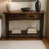 Lima Live Edge 4 Foot Console Table with Shelf