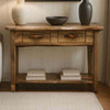 Lima Live Edge 6 Foot Console Table with Shelf