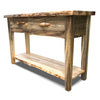 Lima Live Edge 6 Foot Console Table with Shelf