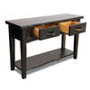 Lima Live Edge 4 Foot Console Table with Shelf